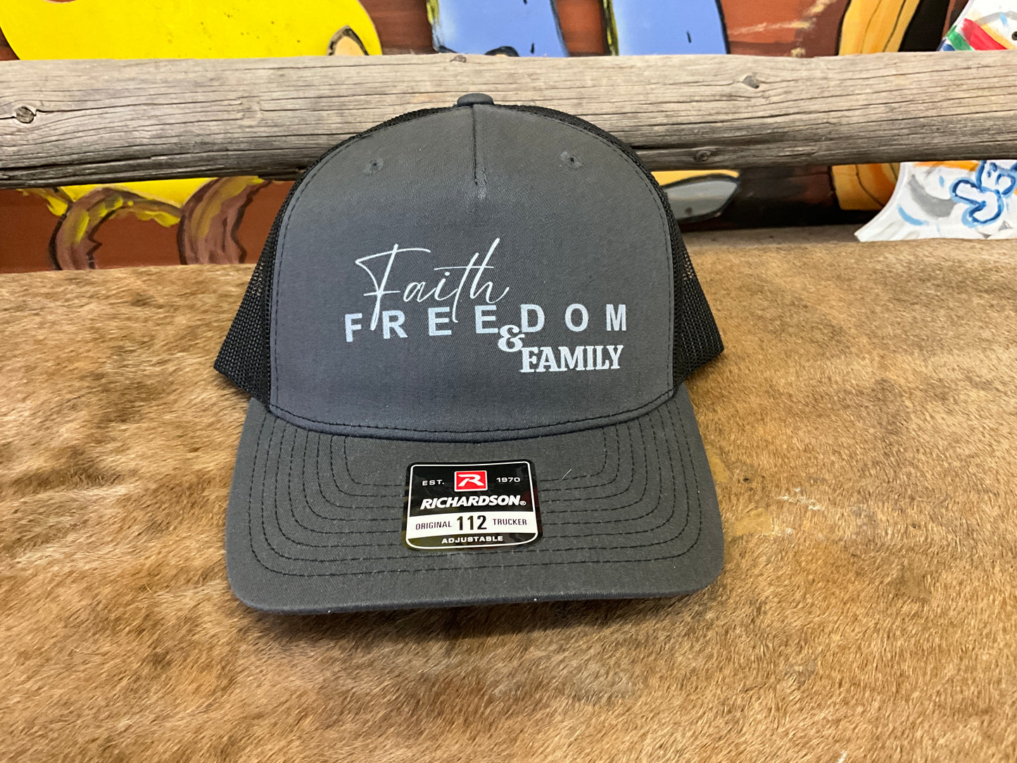 SWIFTWEAR-112 RICHARDSON CAP- "FAITH FREEDOM AND FAMILY"