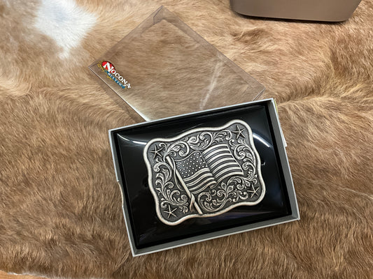 NOCONA-AMERICAN FLAG BUCKLE-37406