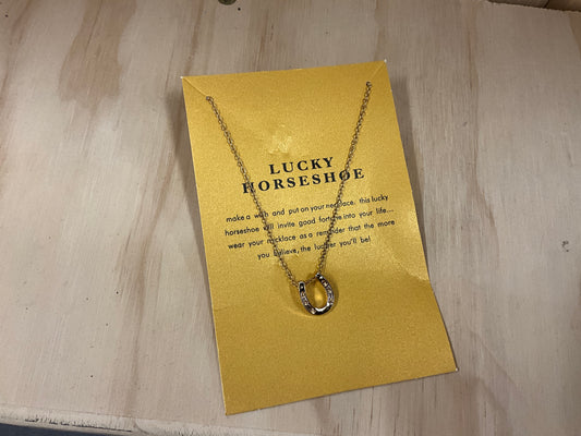 LUCKY HORSESHOE CO- HORSESHOE NECKLACE-546