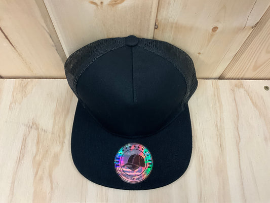 SNAPBACK FIVE PANEL FLAT BILL TRUCKER HAT - 6080M