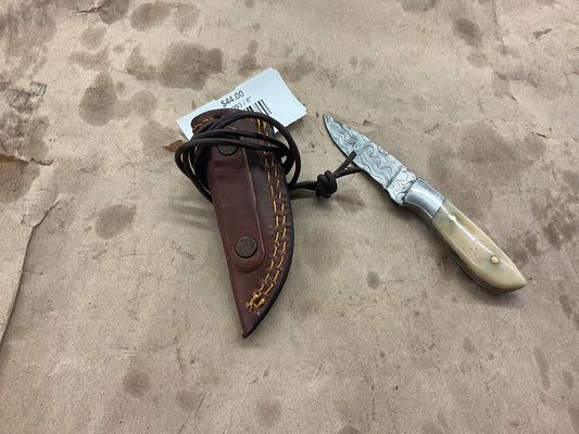 FAIRE DAMASCUS STEEL NECK KNIFE TK-093