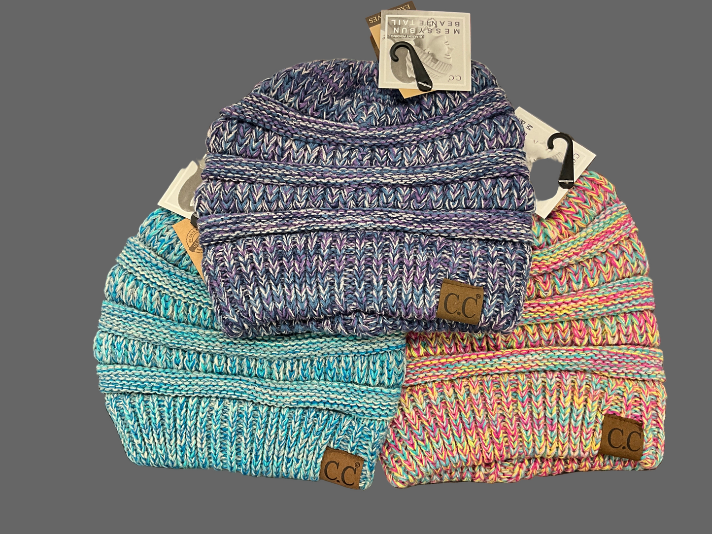 CC MULTI TONE BEANIE TAIL