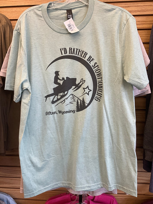 SWIFTWEAR T-SHIRT: ID RATHER BE SNOWMOBILING PRINT