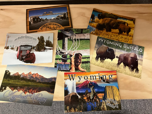 WYOMING POSTCARD 7 STYLES - POST223