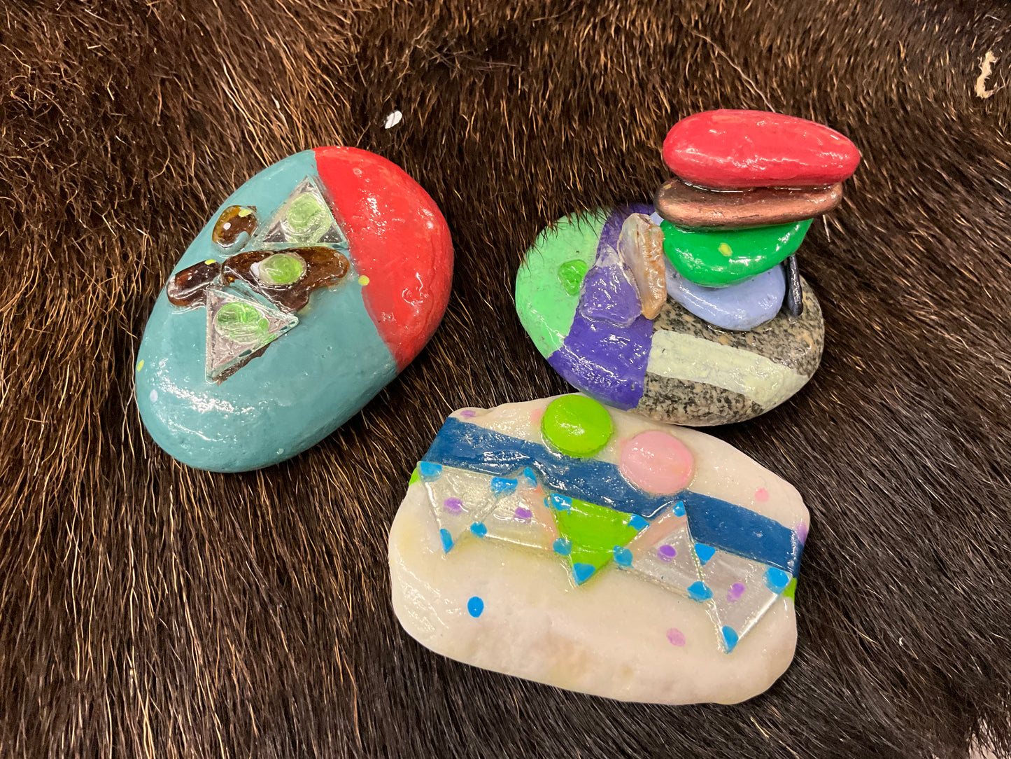 KB Painted Stacked Handpainted Rocks - KB