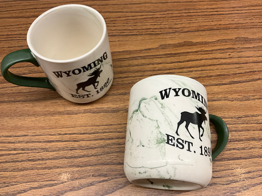 GREAT MOUNTAIN WEST - MUG “WYOMING EST. 1890” AND MOOSE LOGO -  49363