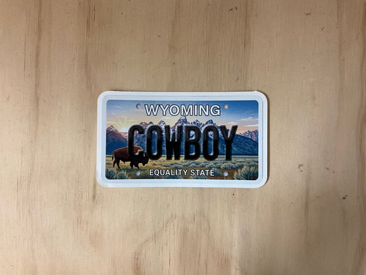 FAIRE- WY LICENSE PLATE STICKER- SOUWYSTICK