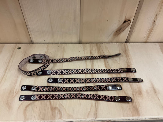 SUNFLOWER LEATHER-FLOWER BRACELET-BRO14
