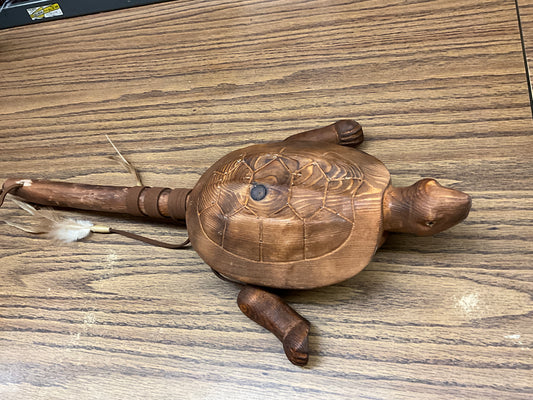 PAWNEE BILLS- WOODEN TURTLE RATTLE-BTR