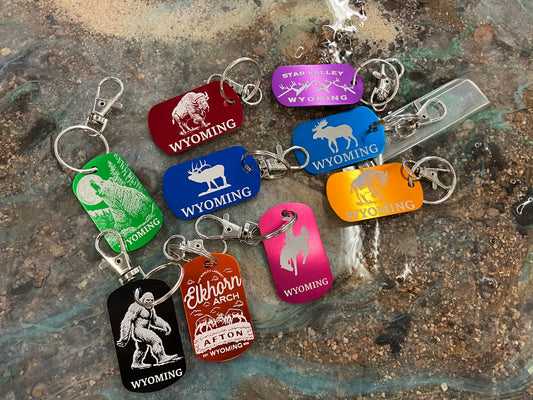 NICKO ENTERPRISES COLORED ASSORTED DOGTAG KEYCHAIN -SC-RT-16