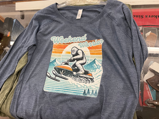SWIFTWEAR LS T-SHIRT: WEEKEND WARRIOR SASQUATCH PRINT - 98012