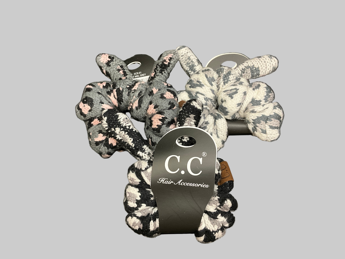 Leapard Jacquard Ponytail CC Scrunchie