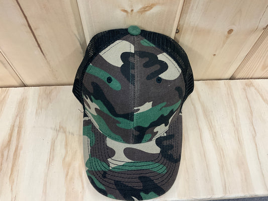 YUPOONG CLASSIC CAMO TRUCKER CAP SIX PANEL - 6606-YP
