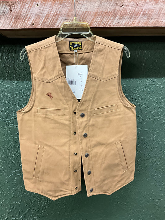 WYO TRADERS- MENS CANVAS VEST-BRONCO - 18122