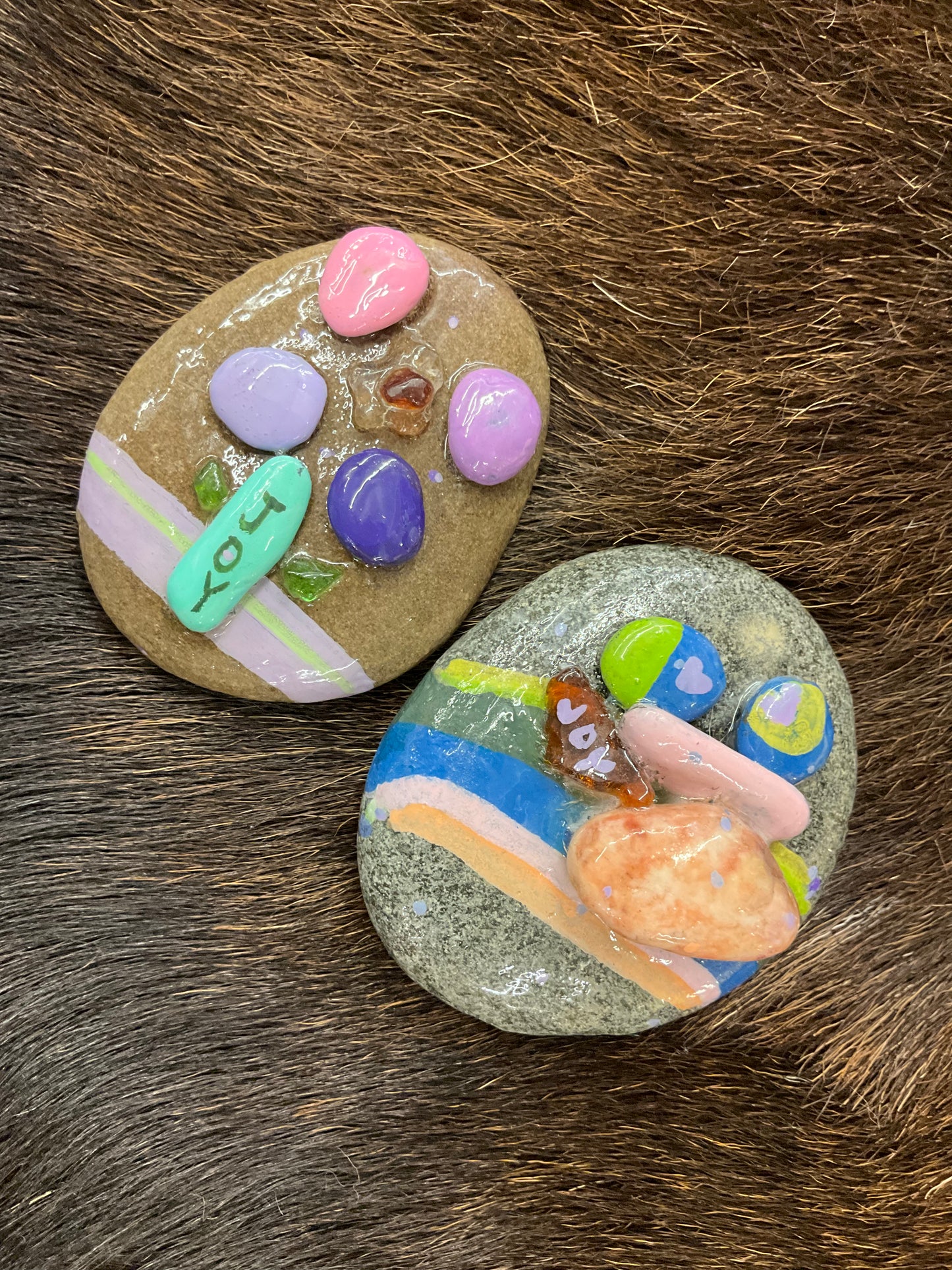 KB Painted Stacked Handpainted Rocks - KB