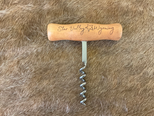 Swift Creek Trading - HomeGoods - Custom Engraved Wood Handle Corkscrew - SCT-HG-CORK