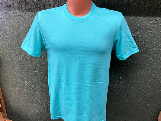 DISTRICT- PERFECT BLEND CVC SS TEE- DM108-AQUA HTR