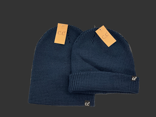 CC UNISEX WAFFLE KNIT CUFFED SLOUCHY