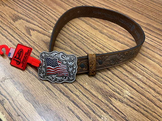 JUSTIN- KIDS BELT, AMERICAN FLAG - C30219