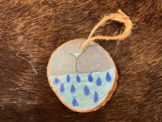 KB Hand painted Wooden Circle Ornament - KB-025