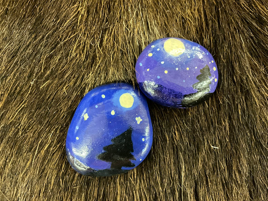 KB 2-Rock Hand painted Night Themed Bag - KB-019