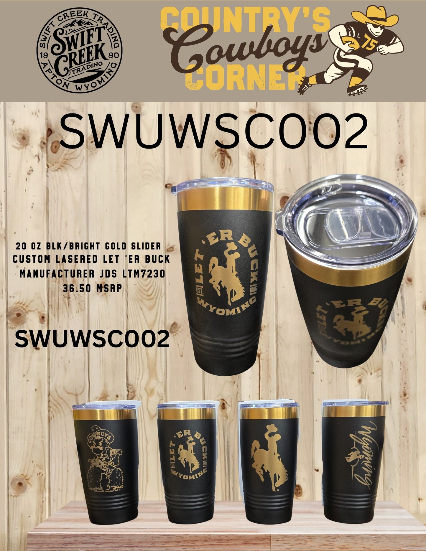 Country's Cowboy Corner - Engraved Cups - CCC-CUP