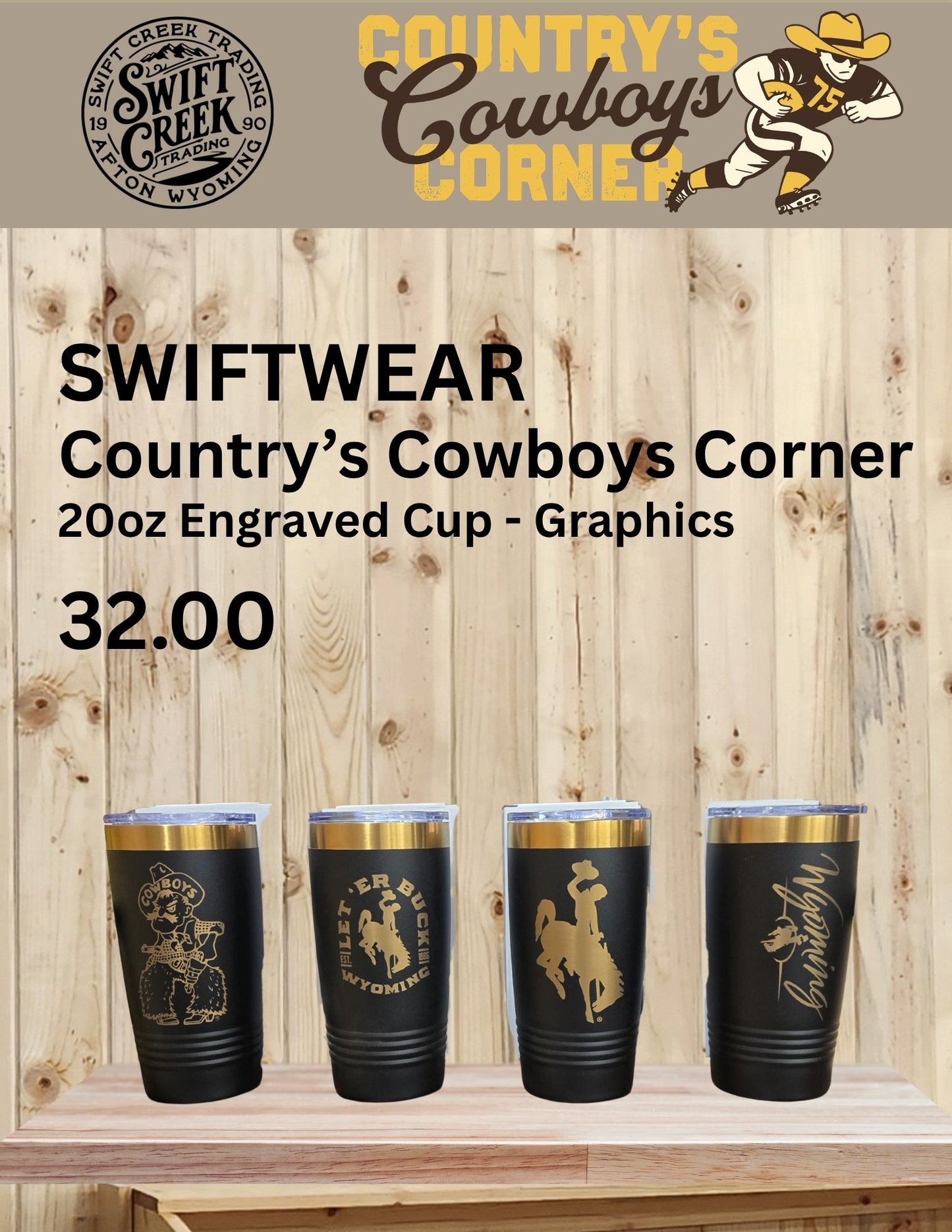 Country's Cowboy Corner - Engraved Cups - CCC-CUP