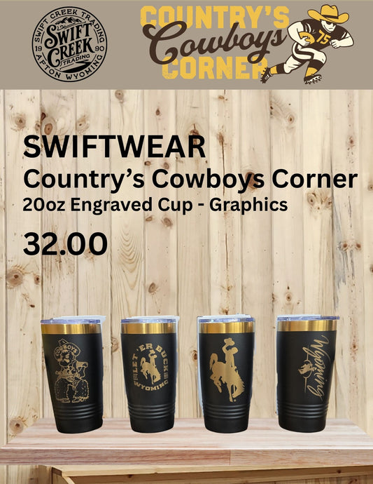 Country's Cowboy Corner - Engraved Cups - CCC-CUP