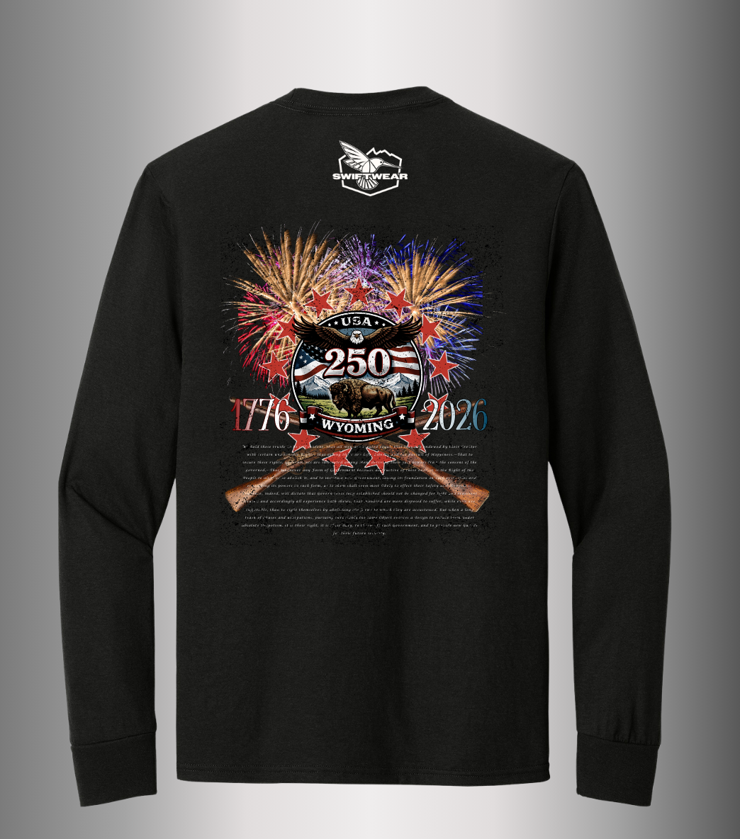 Official Wyoming 2026 US 250 Graphic T-Shirt