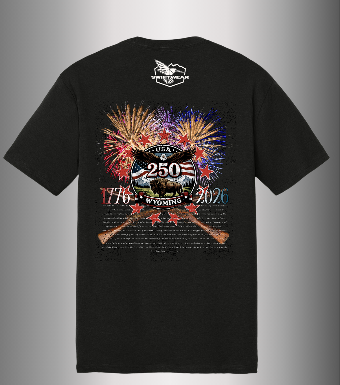 Official Wyoming 2026 US 250 Graphic T-Shirt