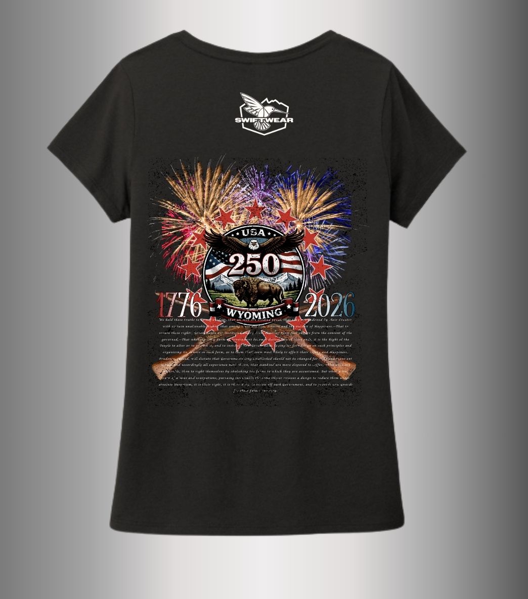 Official Wyoming 2026 US 250 Graphic T-Shirt