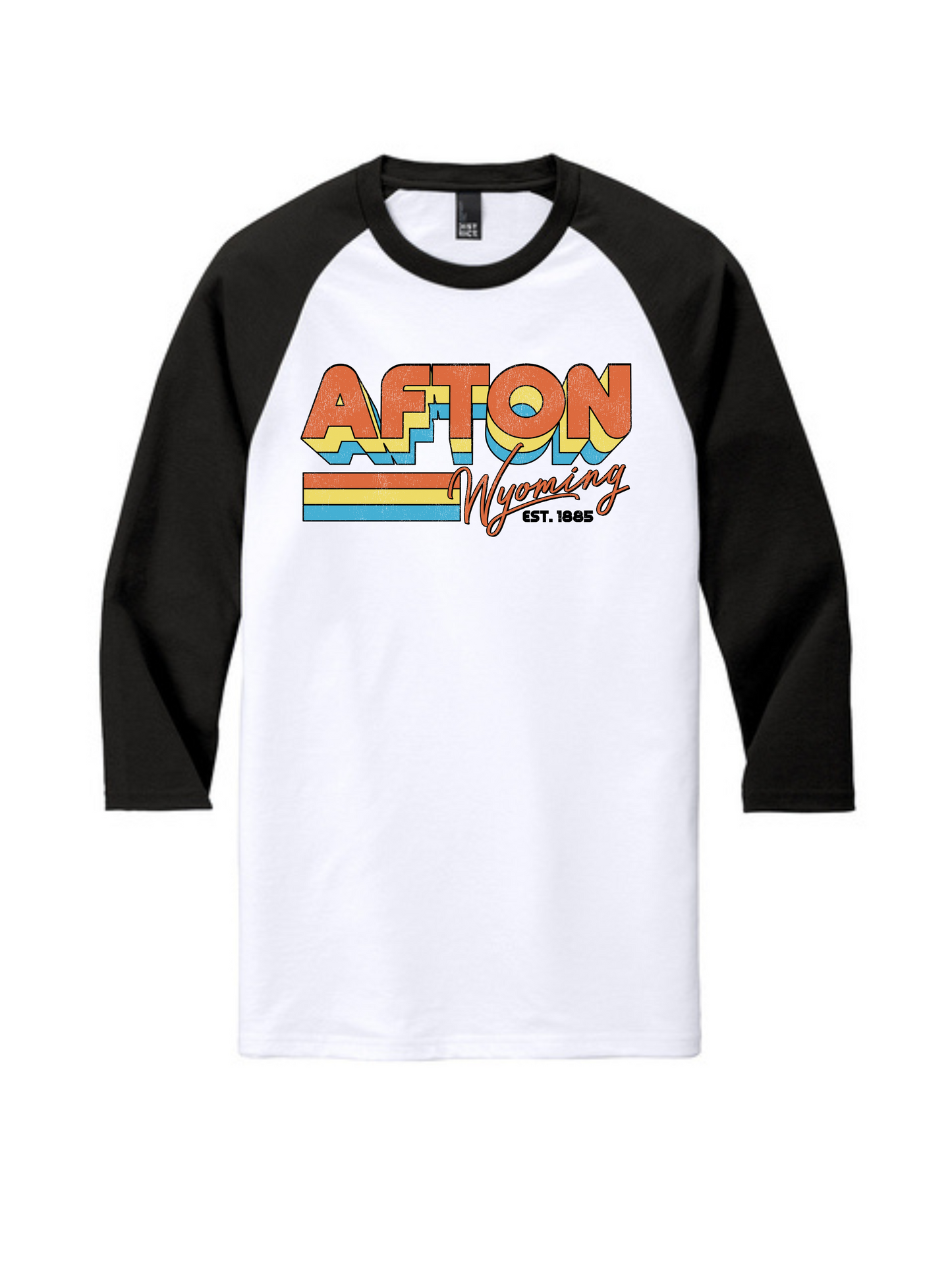 SwiftWear 307 Wyoming Collector 3/4 Sleeve Raglan Shirt "Afton Retro 70s"