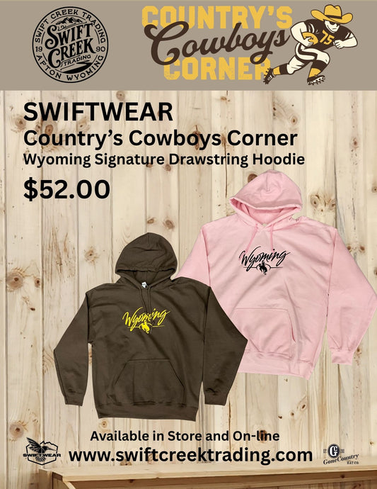 Country’s Cowboys Corner - UW Signature Logo - Drawstring Hoodie - G54